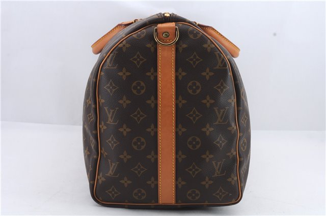 Auth Louis Vuitton Monogram Keepall Bandouliere 50 Boston Bag M41416 LV 9632C