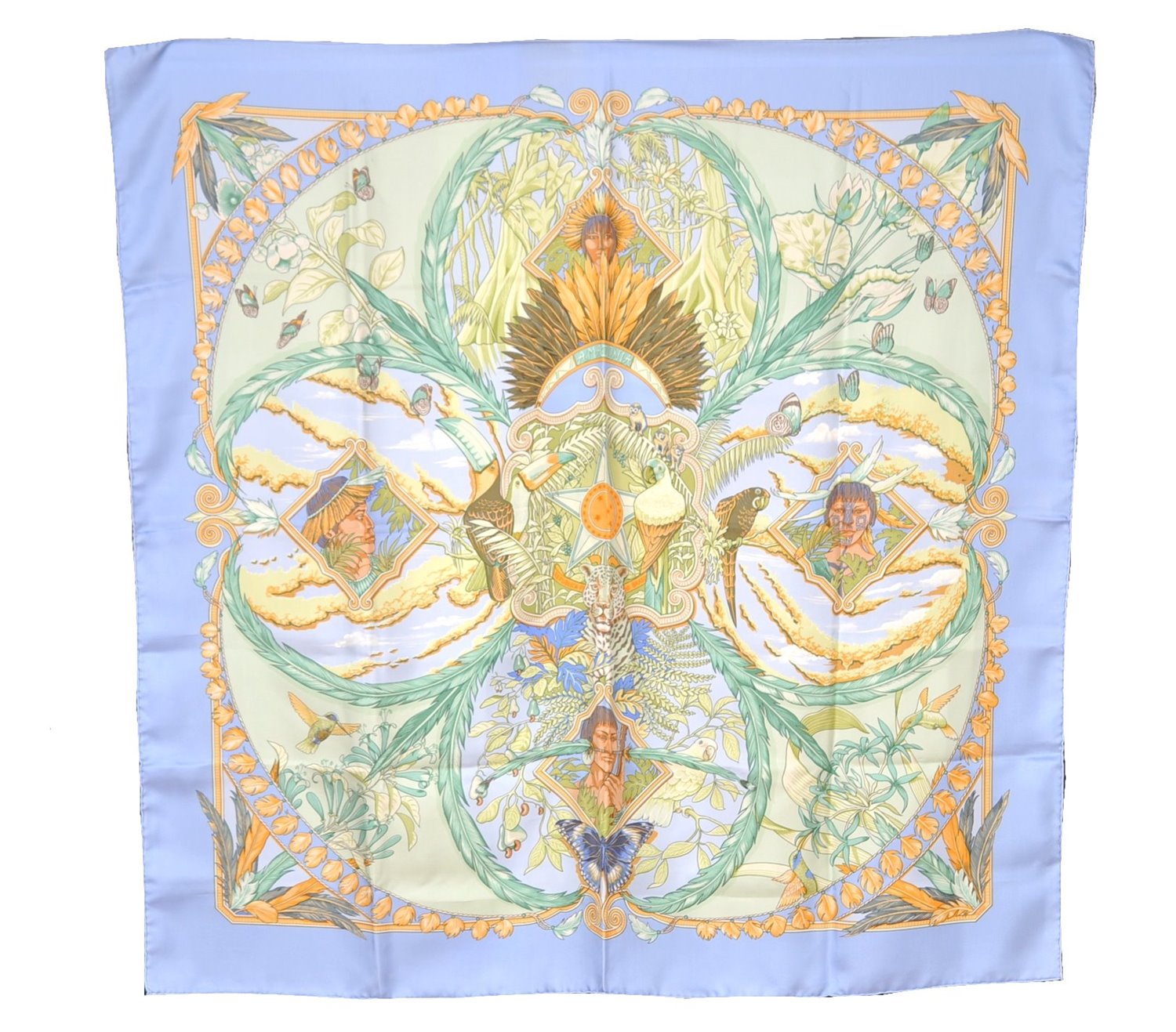 Authentic HERMES Carre 90 Scarf 