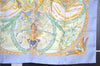 Authentic HERMES Carre 90 Scarf "AMAZONIA" Silk Light Blue 9632F