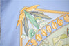 Authentic HERMES Carre 90 Scarf "AMAZONIA" Silk Light Blue 9632F