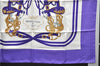 Authentic HERMES Carre 90 Scarf "BRIDES de GALA par" Silk Purple 9634D