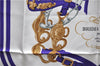 Authentic HERMES Carre 90 Scarf "BRIDES de GALA par" Silk Purple 9634D