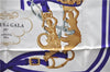 Authentic HERMES Carre 90 Scarf "BRIDES de GALA par" Silk Purple 9634D