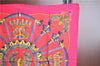 Authentic HERMES Carre 90 Scarf Scarab beetle Motif Silk Pink Gold 9635D