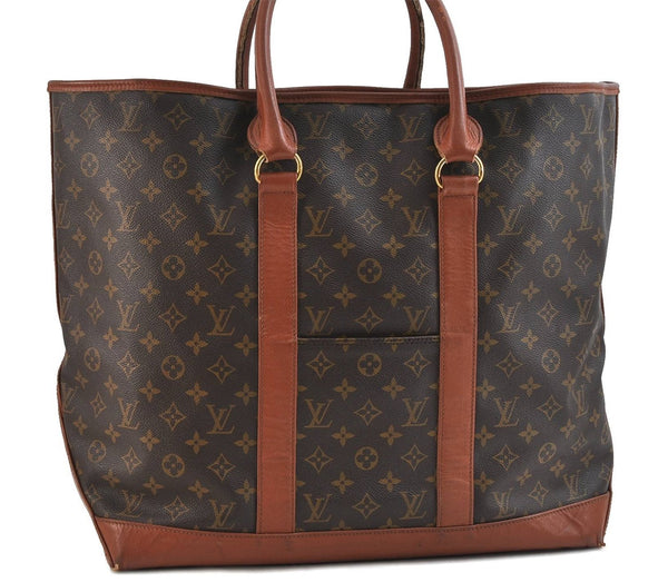 Auth Louis Vuitton Monogram Sac Weekend GM Vintage Tote Hand Bag M42420 LV 9636C