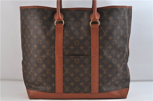 Auth Louis Vuitton Monogram Sac Weekend GM Vintage Tote Hand Bag M42420 LV 9636C