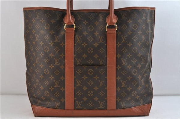 Auth Louis Vuitton Monogram Sac Weekend GM Vintage Tote Hand Bag M42420 LV 9636C