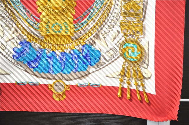 Authentic HERMES Pleats Scarf 