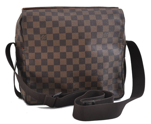 Authentic LOUIS VUITTON Damier Naviglio Shoulder Cross Body Bag N45255 LV 9637B