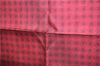 Authentic HERMES Petit Carre 40 Scarf Handkerchief Plaid Motif Silk Red 9638D