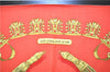 Authentic HERMES Carre 90 Scarf "LES CAVALIERS D'OR" Silk Red 9641D