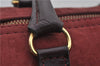 Authentic Christian Dior Trotter Hand Boston Bag Suede Leather Bordeaux 9641E