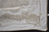 Auth HERMES Petit Carre 40 Handkerchief "GRANDS FONDS" Silk Brown Ivory 9643D