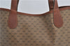 Authentic GUCCI Web Sherry Line Micro GG Tote Bag PVC Leather Brown 9644E