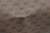 Authentic GUCCI Web Sherry Line Micro GG Tote Bag PVC Leather Brown 9644E