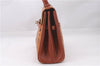 Authentic MCM Vintage Visetos Leather Hand Bag Purse Brown 9646E