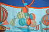 Authentic HERMES Carre 90 Scarf "LES FOLIES DU CIEL" Silk Blue 9647F