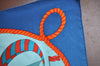 Authentic HERMES Carre 90 Scarf "LES FOLIES DU CIEL" Silk Blue 9647F