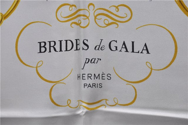 Authentic HERMES Carre 90 Scarf "BRIDES de GALA par" Silk Navy 9653D