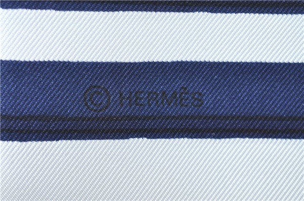 Authentic HERMES Carre 90 Scarf "BRIDES de GALA par" Silk Navy 9653D