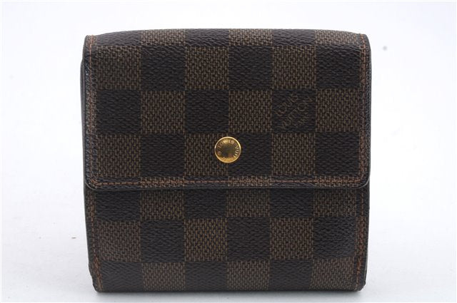 Auth Louis Vuitton Damier Porte Monnaie Billet Carte Credit N61652 Wallet 9654C