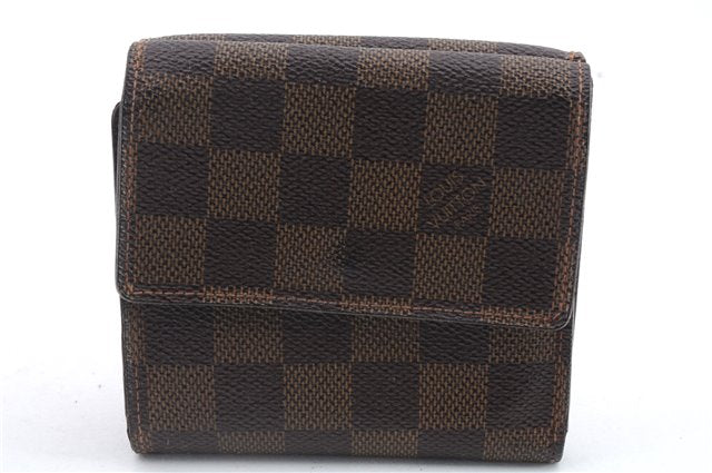 Auth Louis Vuitton Damier Porte Monnaie Billet Carte Credit N61652 Wallet 9654C