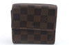 Auth Louis Vuitton Damier Porte Monnaie Billet Carte Credit N61652 Wallet 9654C