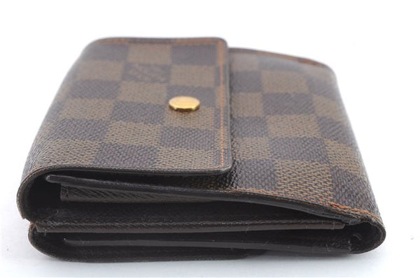 Auth Louis Vuitton Damier Porte Monnaie Billet Carte Credit N61652 Wallet 9654C