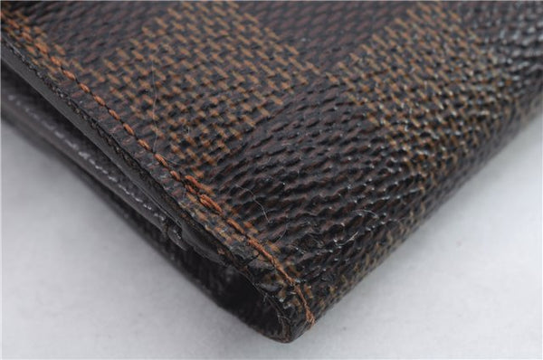 Auth Louis Vuitton Damier Porte Monnaie Billet Carte Credit N61652 Wallet 9654C