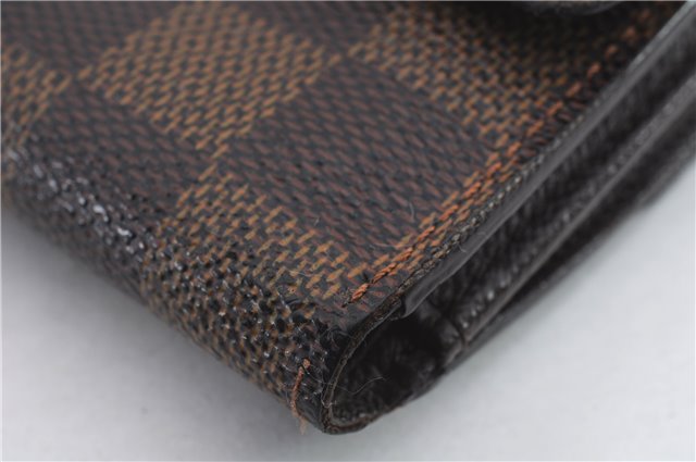 Auth Louis Vuitton Damier Porte Monnaie Billet Carte Credit N61652 Wallet 9654C