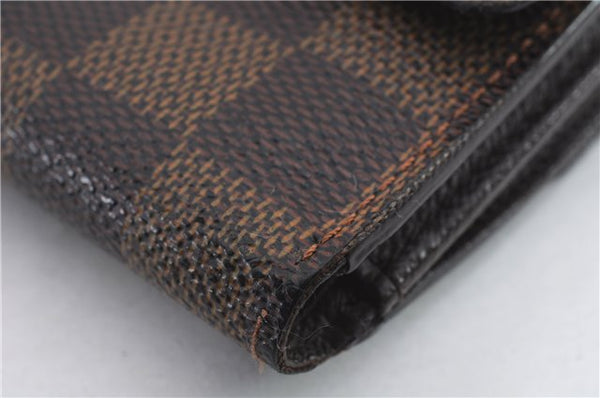 Auth Louis Vuitton Damier Porte Monnaie Billet Carte Credit N61652 Wallet 9654C