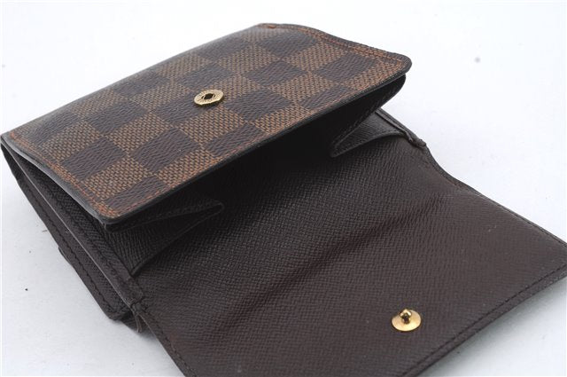 Auth Louis Vuitton Damier Porte Monnaie Billet Carte Credit N61652 Wallet 9654C