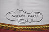 Authentic HERMES Carre 90 Scarf "REPRISE" Silk Bordeaux Red 9654D