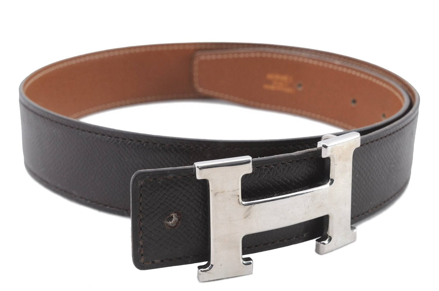 Authentic HERMES Constance Ladies Leather Belt Size 65cm 25.6