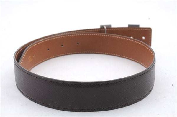 Authentic HERMES Constance Ladies Leather Belt Size 65cm 25.6" Brown 9656C