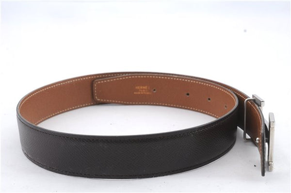 Authentic HERMES Constance Ladies Leather Belt Size 65cm 25.6" Brown 9656C