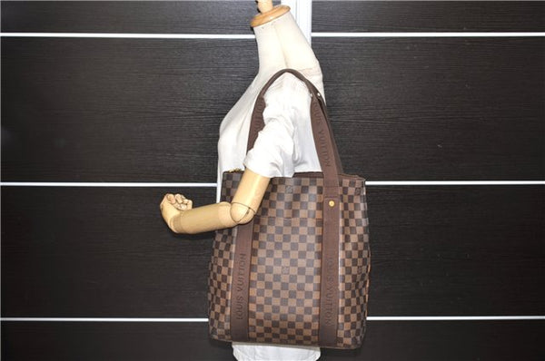Authentic Louis Vuitton Damier Cabas Beaubourg Shoulder Tote Bag N52006 LV 9656D