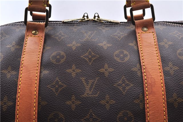 Auth Louis Vuitton Monogram Keepall Bandouliere 60 Boston Bag M41412 LV 9657D