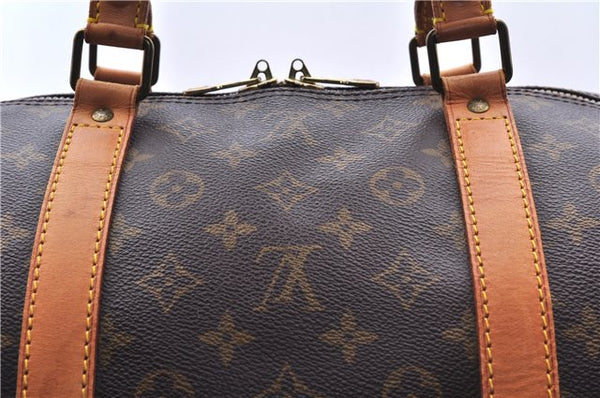 Auth Louis Vuitton Monogram Keepall Bandouliere 60 Boston Bag M41412 LV 9657D