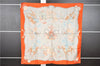 Authentic HERMES Carre 90 Scarf "LES FETES DU ROI SOLEIL" Silk Orange 9670F