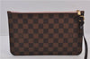 Auth Louis Vuitton Damier Neverfull Pouch Purse Clutch Rose Ballerine Pink 9682C