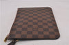 Auth Louis Vuitton Damier Neverfull Pouch Purse Clutch Rose Ballerine Pink 9682C