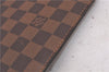 Auth Louis Vuitton Damier Neverfull Pouch Purse Clutch Rose Ballerine Pink 9682C