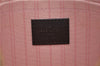 Auth Louis Vuitton Damier Neverfull Pouch Purse Clutch Rose Ballerine Pink 9682C