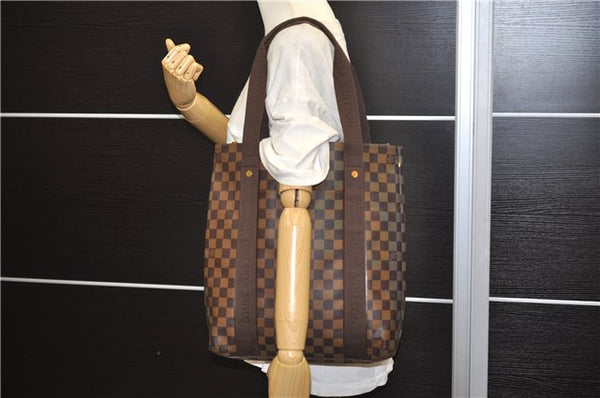 Authentic Louis Vuitton Damier Cabas Beaubourg Shoulder Tote Bag N52006 LV 9682D