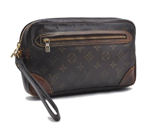 Auth LOUIS VUITTON Monogram Marly Dragonne GM Clutch Hand Bag M51825 LV 9683B