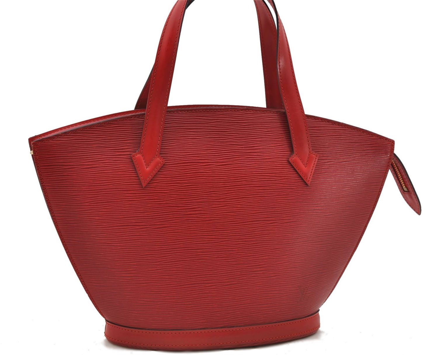 Authentic Louis Vuitton Epi Saint Jacques Hand Bag Purse Red M52277 LV 9685C