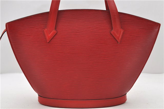 Authentic Louis Vuitton Epi Saint Jacques Hand Bag Purse Red M52277 LV 9685C