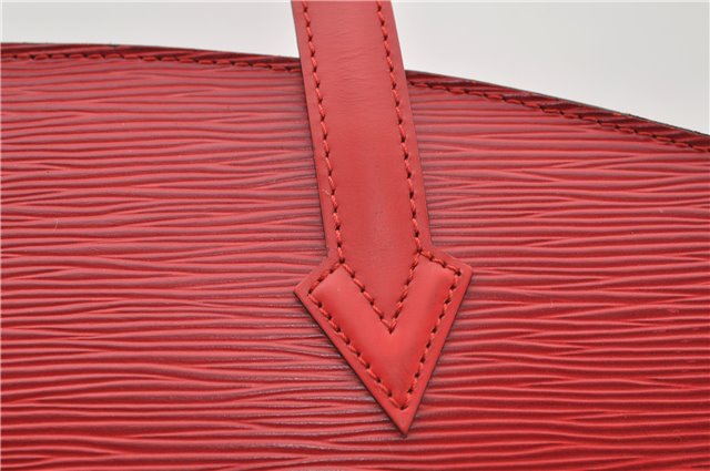 Authentic Louis Vuitton Epi Saint Jacques Hand Bag Purse Red M52277 LV 9685C