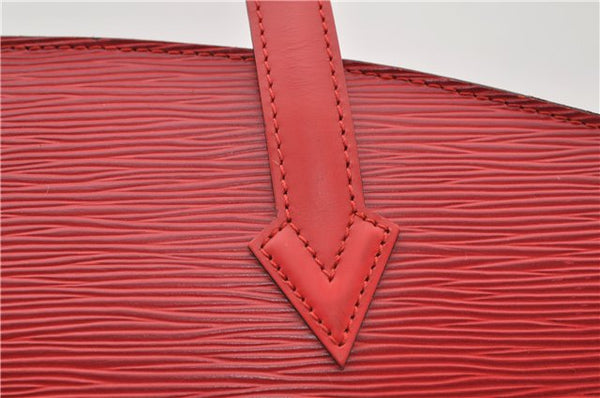 Authentic Louis Vuitton Epi Saint Jacques Hand Bag Purse Red M52277 LV 9685C